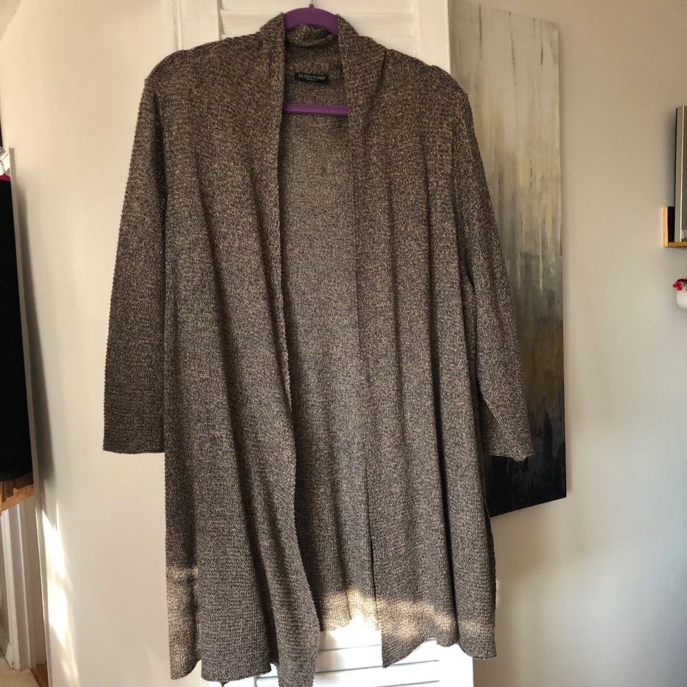 Eileen Fisher loose knit fly away tunic cardigan